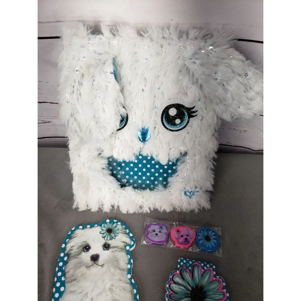 JUSTICE PUPPY STATIONARY‎ SCHOOL SUPPLY SET SHIMMERING & SHAGGY ACCESSORIES